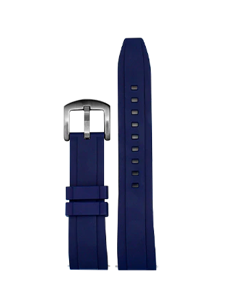 Dievas Blue Curved FKM Rubber Strap