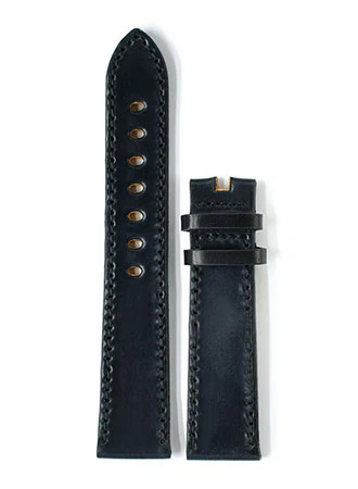Evant Black Horween Shell Cordovan Leather Strap