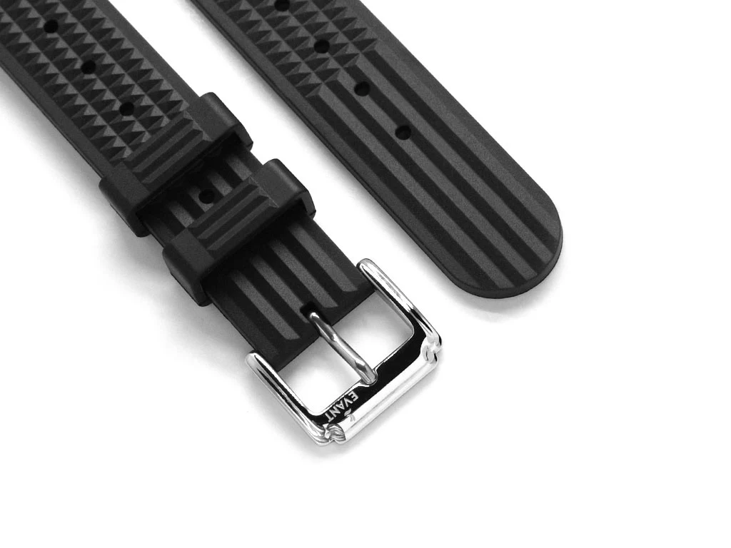 Evant Black Waffle Rubber Strap - Image 3