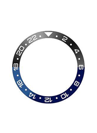 GMT Style Ceramic Bezel Insert Black/Navy Blue (Dark Knight)