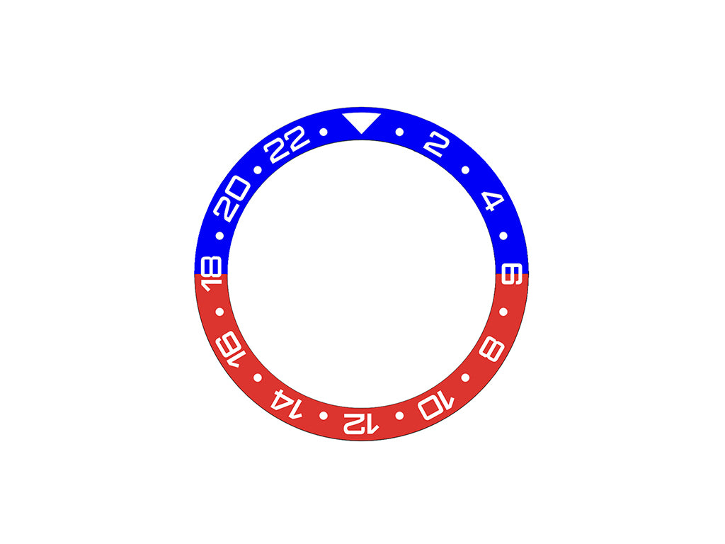 GMT Style Ceramic Bezel Insert Blue/Red (Pepsi) - Image 2