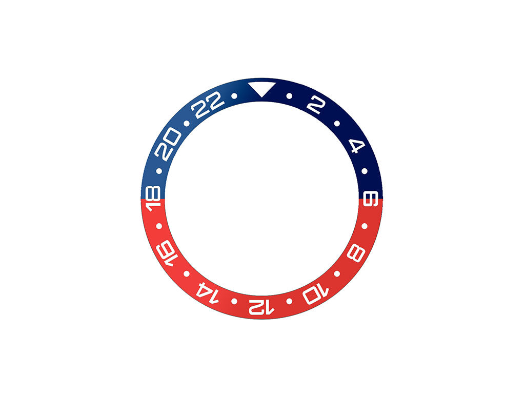 GMT Style Ceramic Bezel Insert Navy Blue/Red (Pepsi) - Image 2