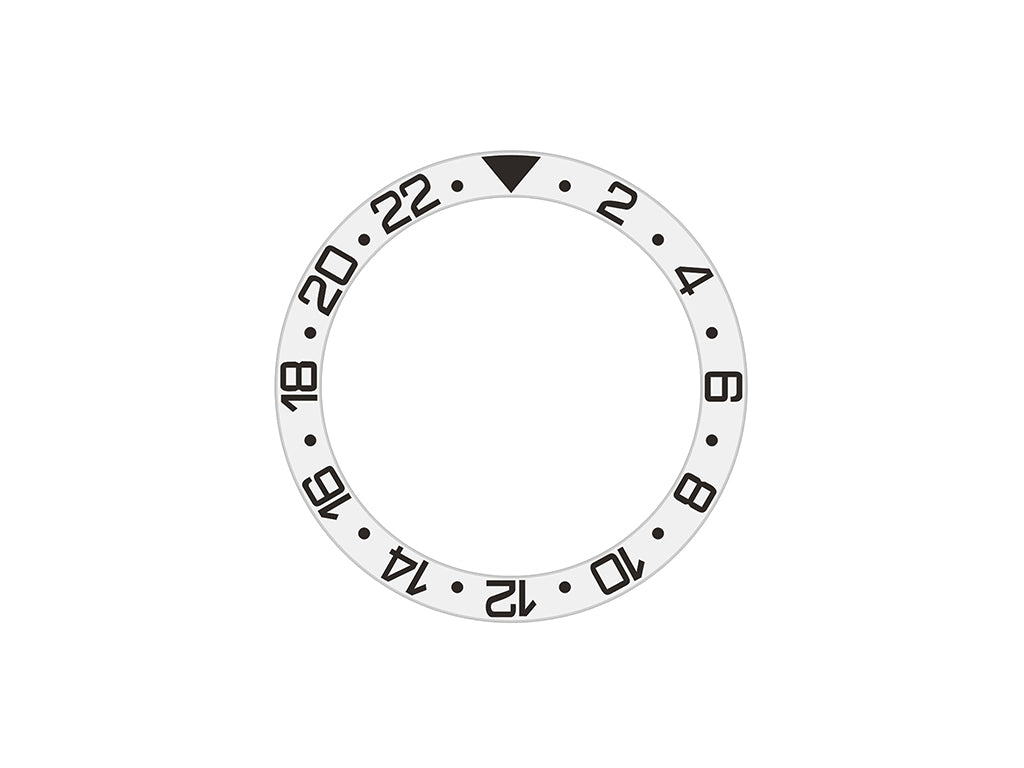 GMT Style Ceramic Bezel Insert White - Image 2