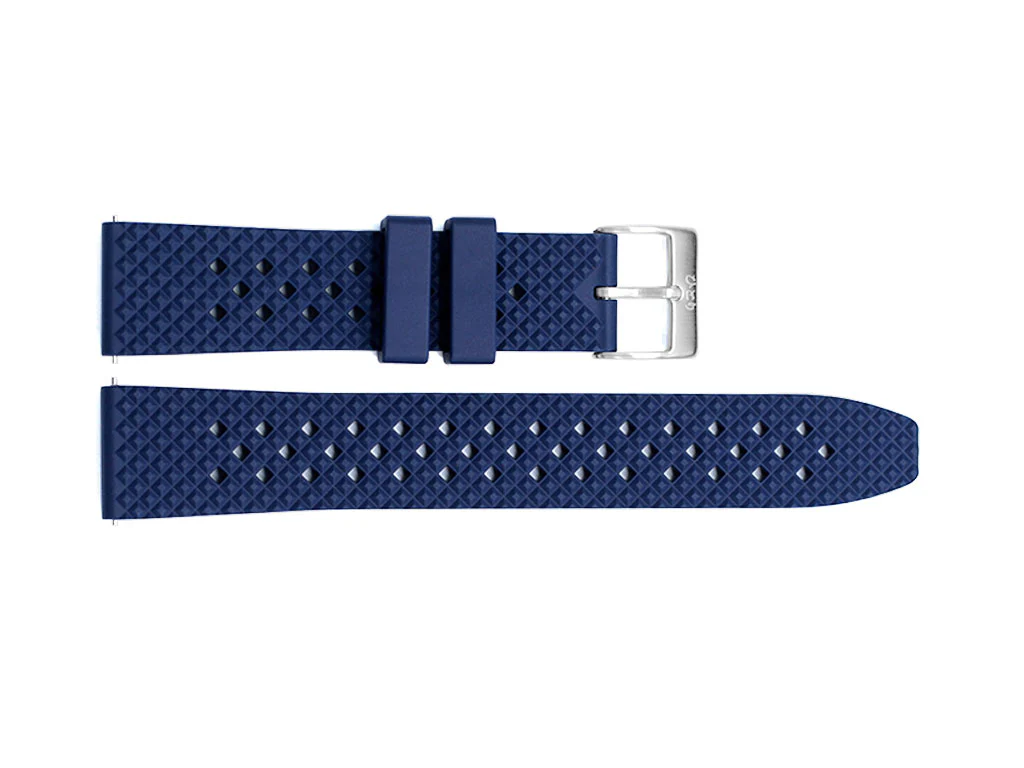 Hitori Blue Perforated Rubber Strap - Image 2
