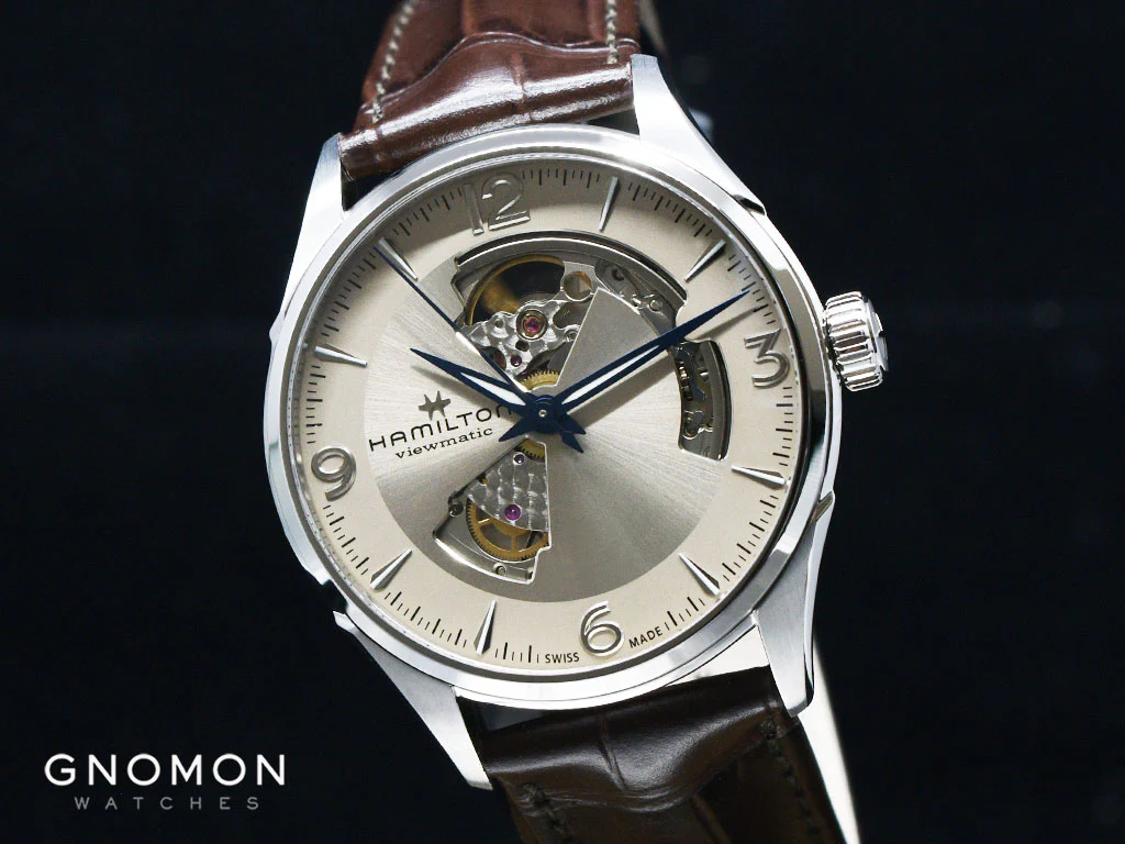 Jazzmaster Open Heart Auto Silver - Leather Ref. H32705521 - Image 5