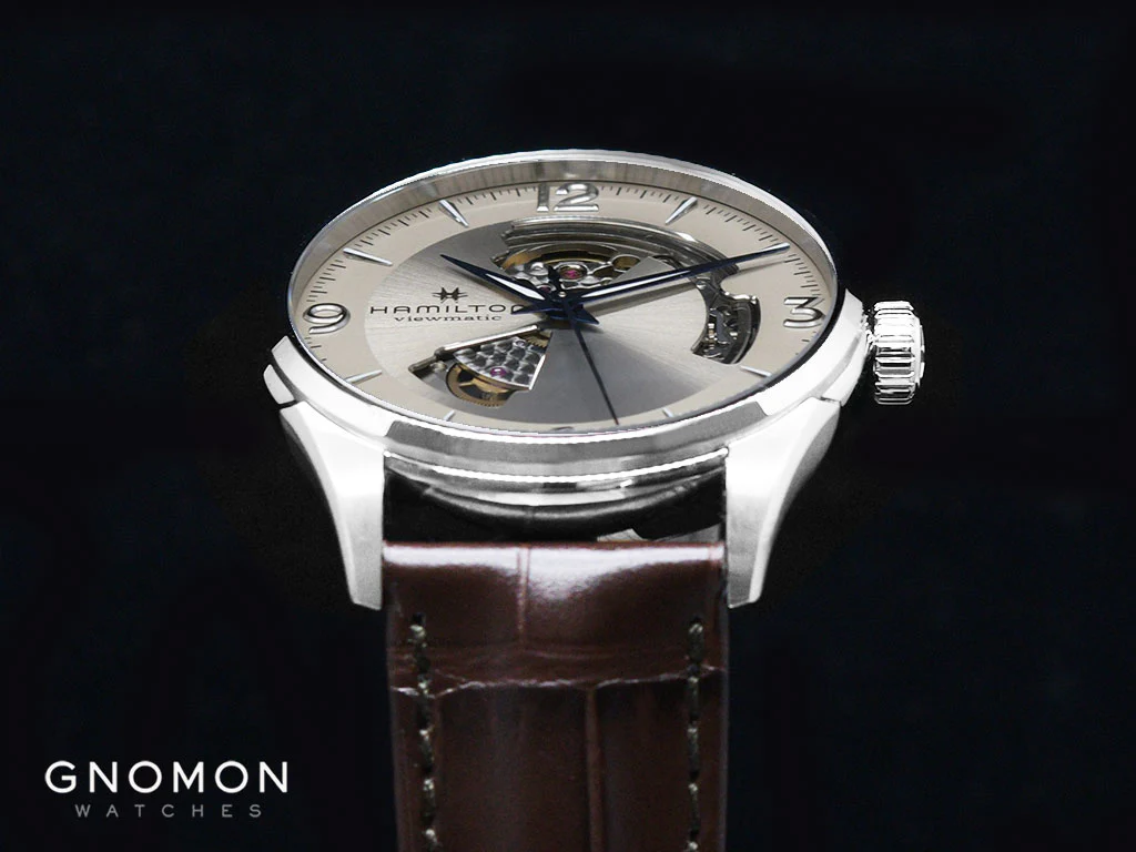Jazzmaster Open Heart Auto Silver - Leather Ref. H32705521 - Image 6