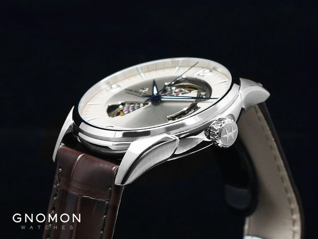 Jazzmaster Open Heart Auto Silver - Leather Ref. H32705521 - Image 7