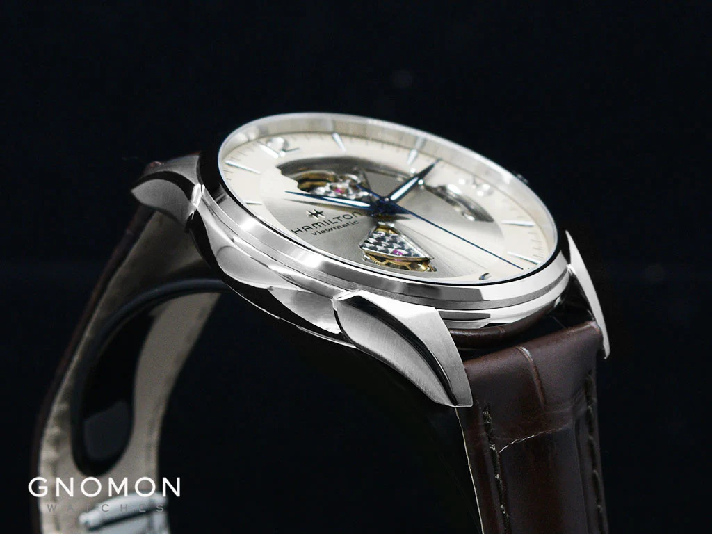 Jazzmaster Open Heart Auto Silver - Leather Ref. H32705521 - Image 8