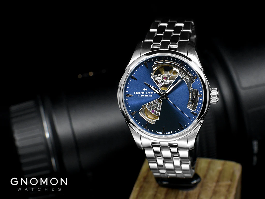 Jazzmaster Open Heart Lady Auto Blue - Bracelet Ref. H32215141 - Image 2