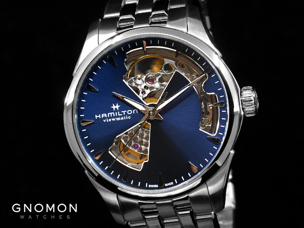 Jazzmaster Open Heart Lady Auto Blue - Bracelet Ref. H32215141 - Image 5