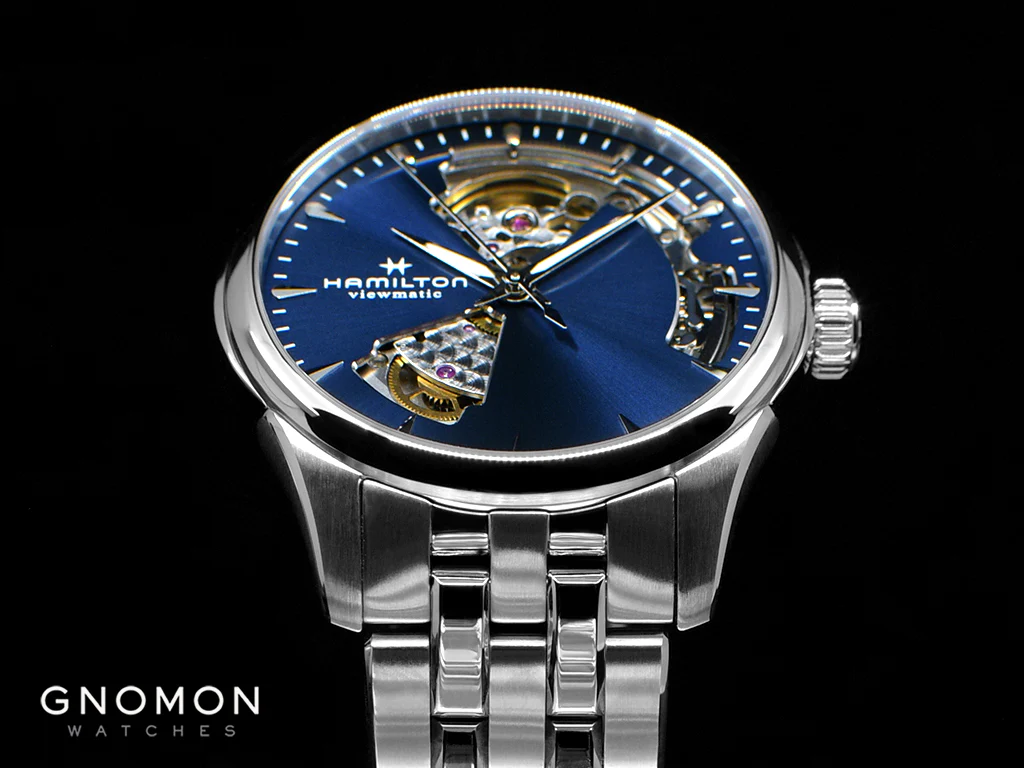 Jazzmaster Open Heart Lady Auto Blue - Bracelet Ref. H32215141 - Image 6