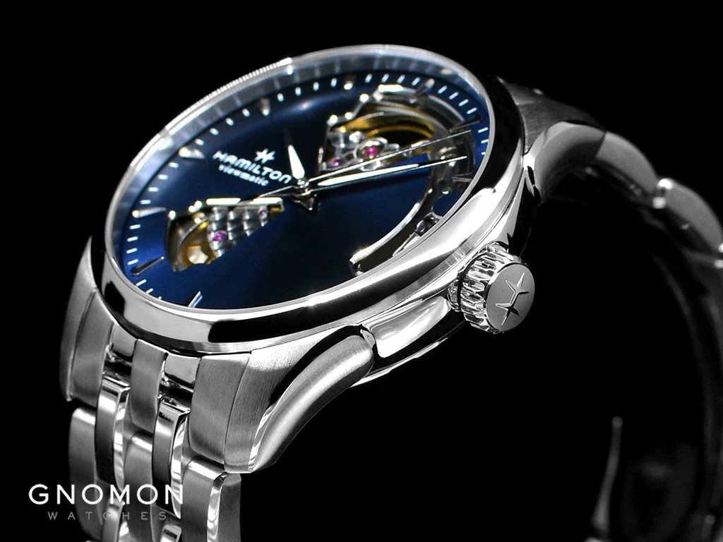 Jazzmaster Open Heart Lady Auto Blue - Bracelet Ref. H32215141 - Image 7