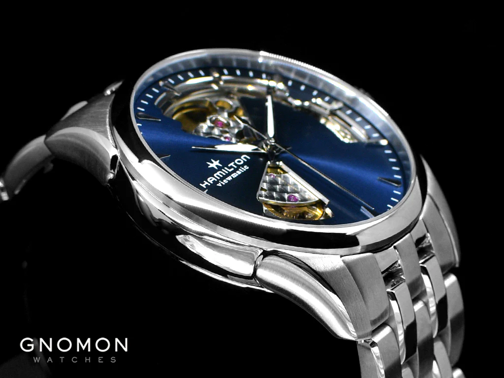 Jazzmaster Open Heart Lady Auto Blue - Bracelet Ref. H32215141 - Image 8