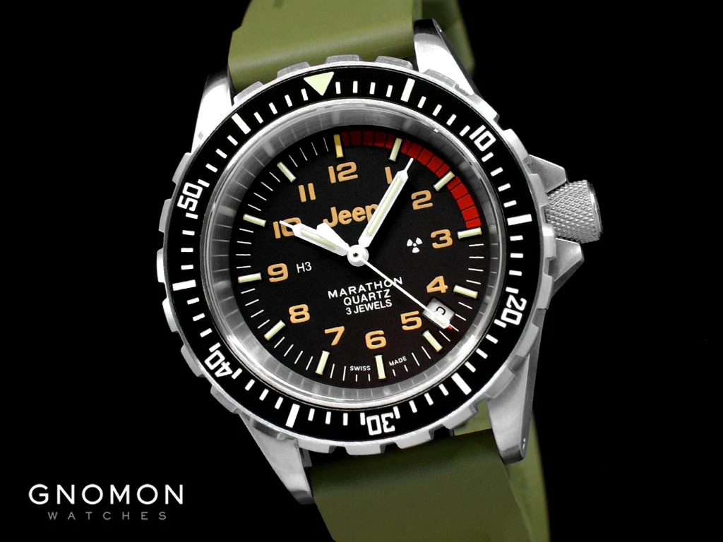 Jeep Rubicon TSAR Diver's Quartz - 3ps Green Rubber Strap Kit Ref. WW194007SS-4101 - Image 5