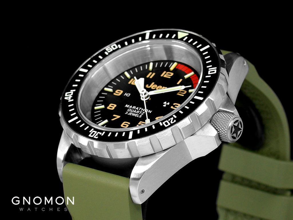 Jeep Rubicon TSAR Diver's Quartz - 3ps Green Rubber Strap Kit Ref. WW194007SS-4101 - Image 7