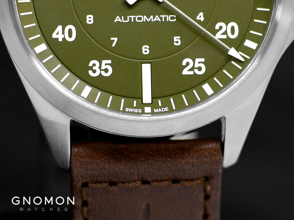 Khaki Aviation Pilot Auto 39mm Army Green Ref. H76305560 - Image 3