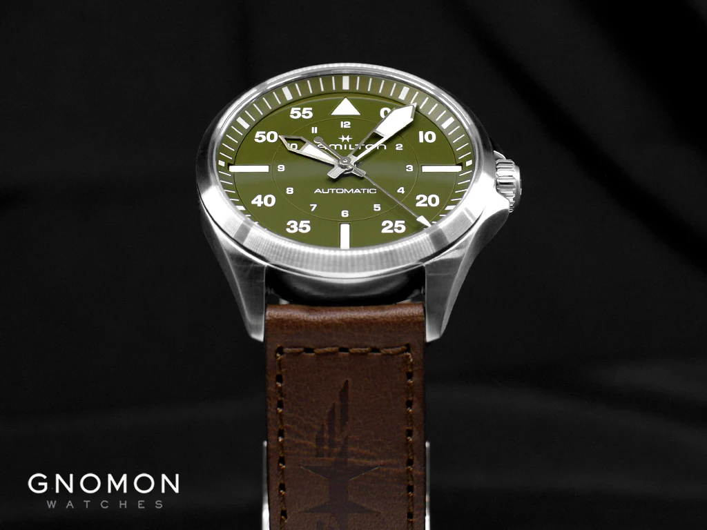 Khaki Aviation Pilot Auto 39mm Army Green Ref. H76305560 - Image 6