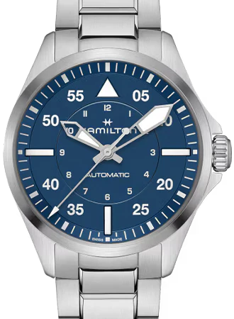 Khaki Aviation Pilot Auto 39mm Blue Ref. H76305140