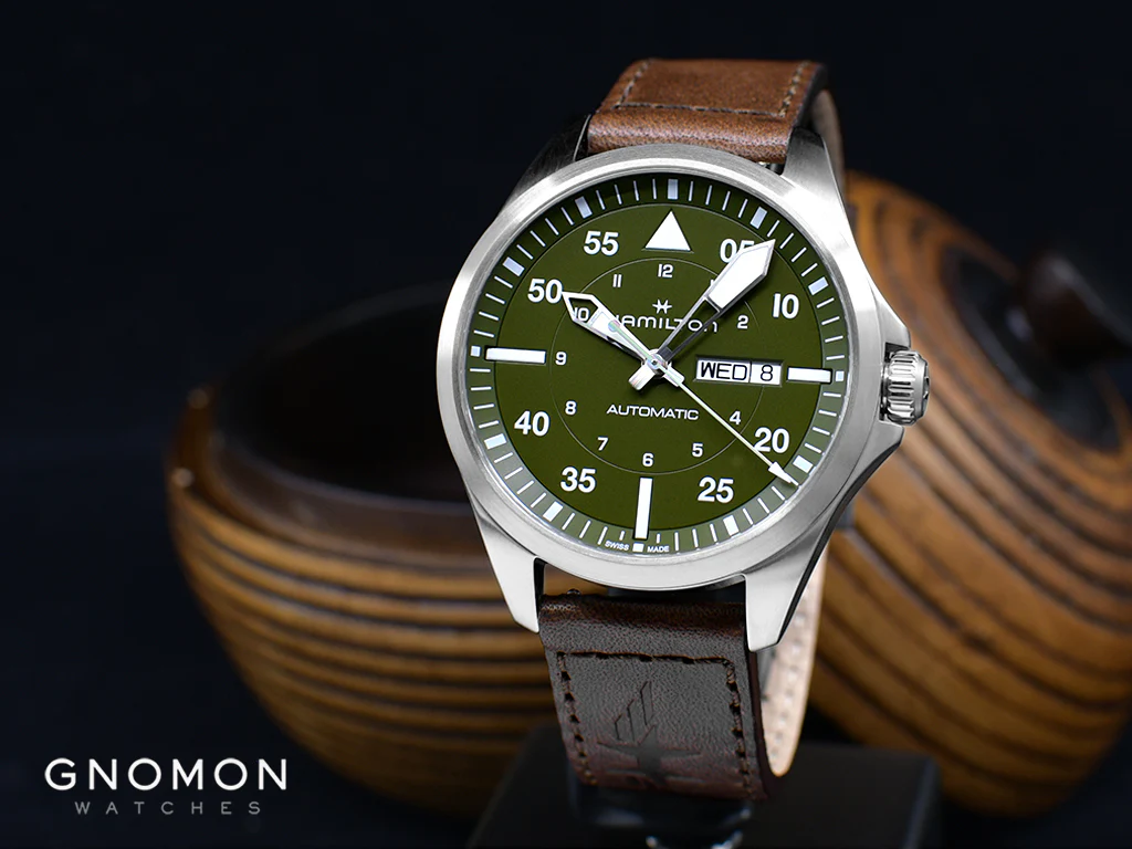 Khaki Aviation Pilot Day Date Auto Army Green Ref. H64635560 - Image 2
