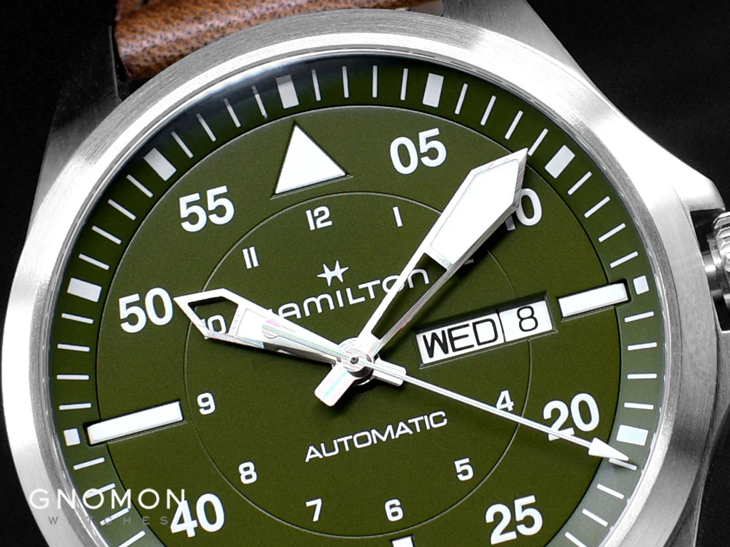 Khaki Aviation Pilot Day Date Auto Army Green Ref. H64635560 - Image 4