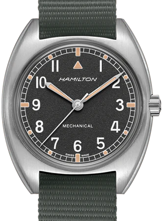 Khaki Aviation Pilot Pioneer Mechanical Black - Military Nylon Strap Ref. H76419931