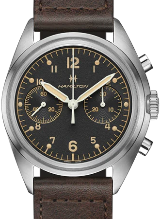 Khaki Aviation Pioneer Mechanical Chrono Black Ref. H76409530