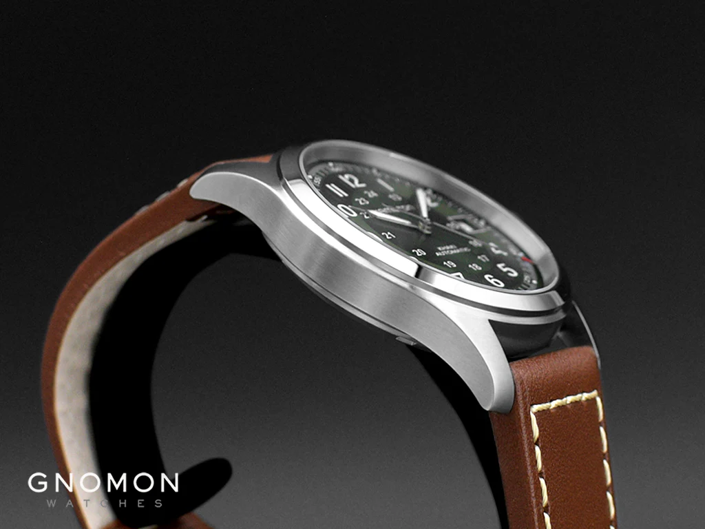 Khaki Field Automatic 38 Green - Leather Ref. H70455560 - Image 8