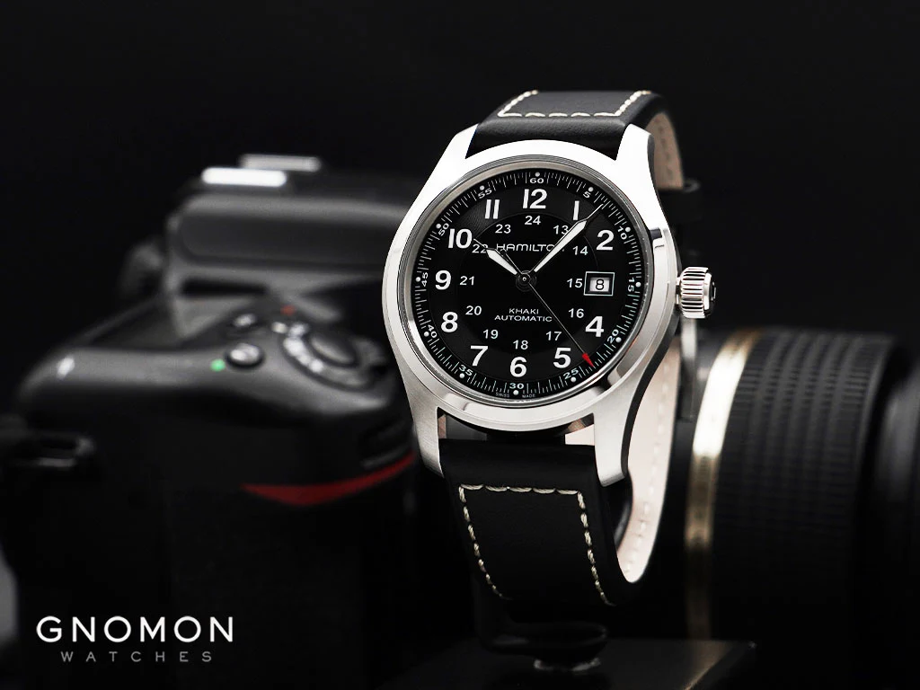 Khaki Field Automatic 42 Black - Black Leather Ref. H70605733 - Image 2