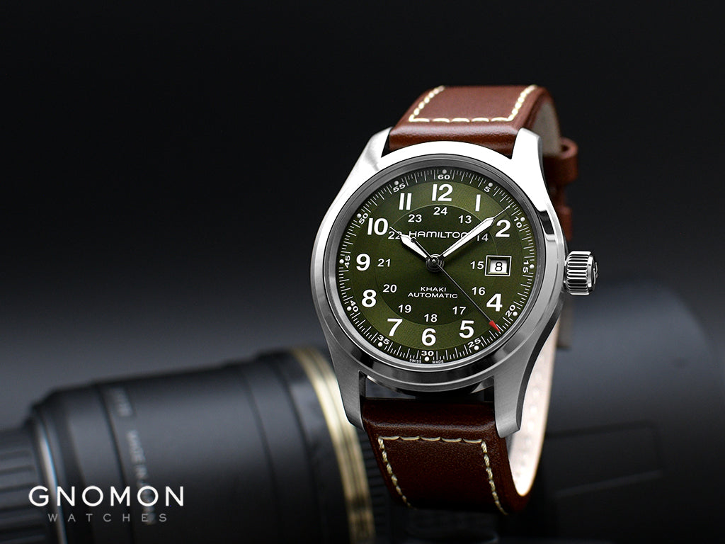 Khaki Field Automatic 42 Green - Leather Ref. H70605560 - Image 2