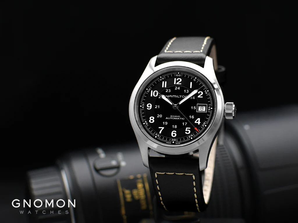 Khaki Field Automatic Black 38 - Black Leather Ref. H70455733 - Image 2
