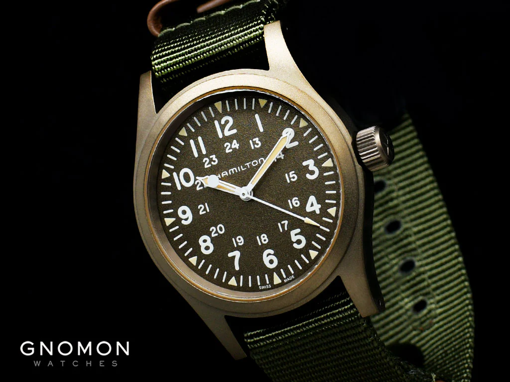 Khaki Field Mechanical Handwinding Earth Brown 38 - Military Nylon Strap Ref. H69449961 - Image 4