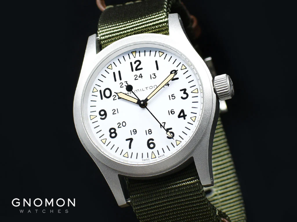 Khaki Field Mechanical Handwinding White 38 - Green Nylon Strap Ref. H69439411 - Image 4