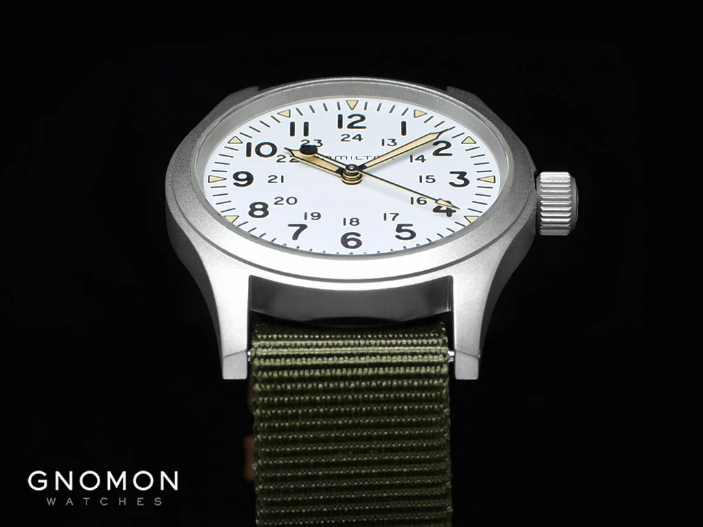 Khaki Field Mechanical Handwinding White 38 - Green Nylon Strap Ref. H69439411 - Image 5
