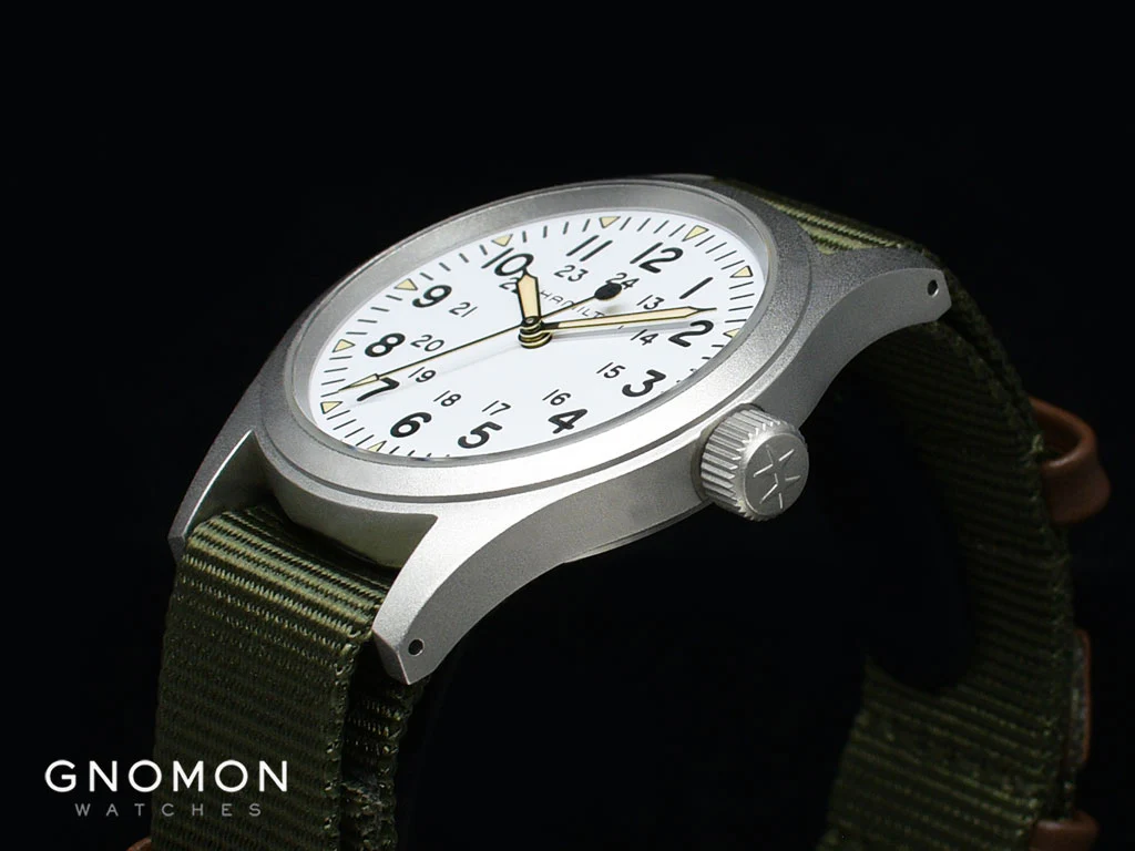 Khaki Field Mechanical Handwinding White 38 - Green Nylon Strap Ref. H69439411 - Image 6