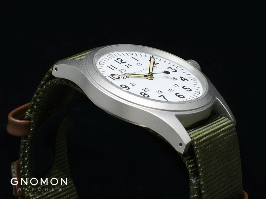 Khaki Field Mechanical Handwinding White 38 - Green Nylon Strap Ref. H69439411 - Image 7