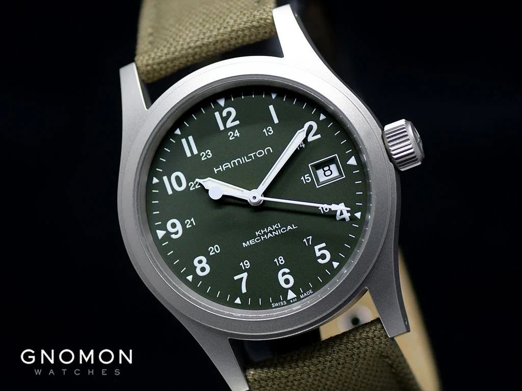 Khaki Field Mechanical Officer Handwinding Green 38 Ref. H69439363 - Image 4