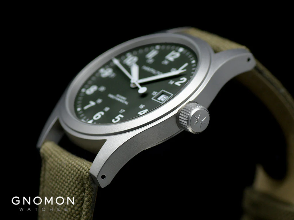 Khaki Field Mechanical Officer Handwinding Green 38 Ref. H69439363 - Image 6