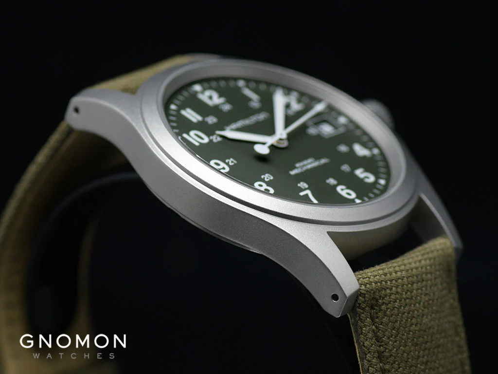 Khaki Field Mechanical Officer Handwinding Green 38 Ref. H69439363 - Image 7