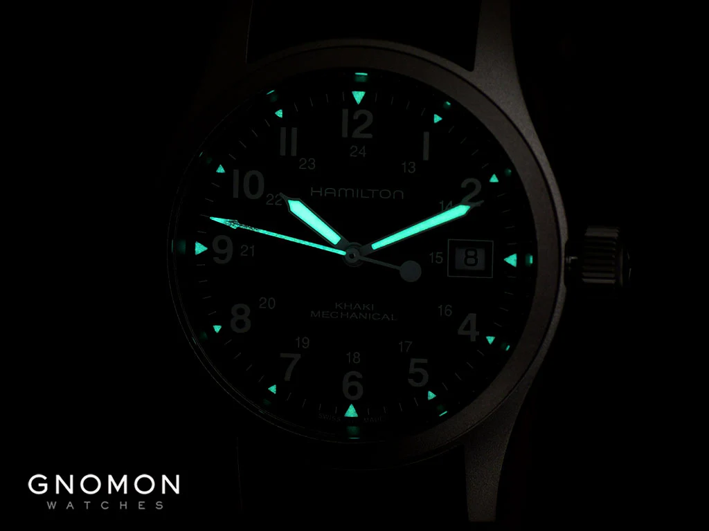 Khaki Field Mechanical Officer Handwinding Green 38 Ref. H69439363 - Image 8