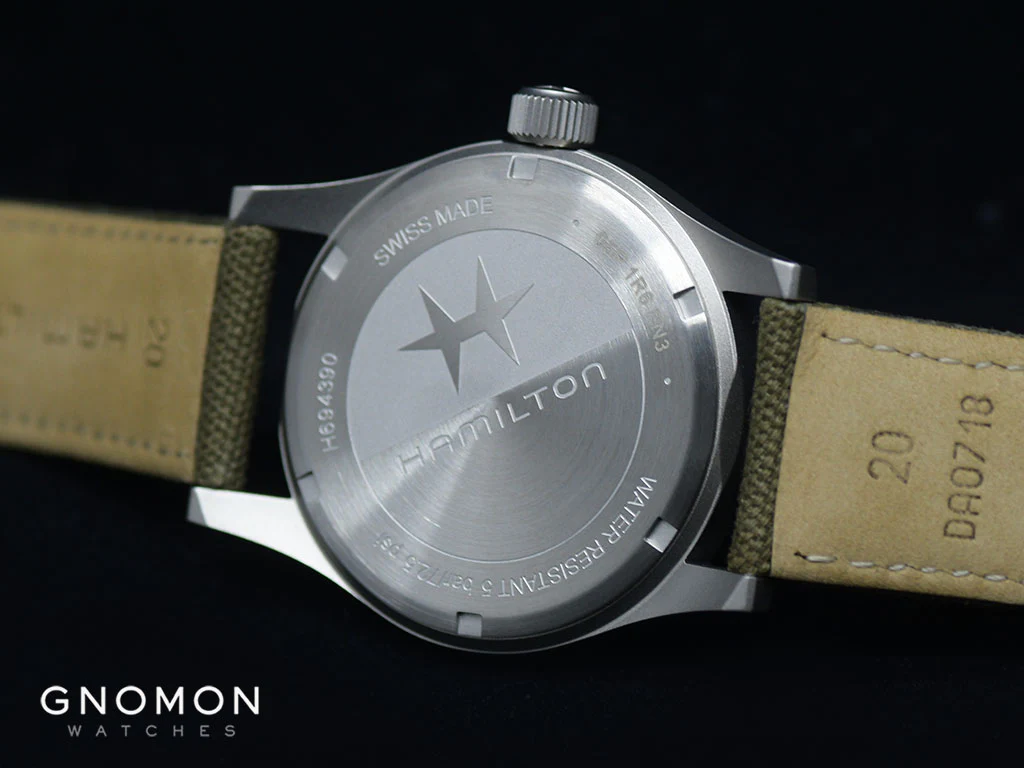 Khaki Field Mechanical Officer Handwinding Green 38 Ref. H69439363 - Image 9