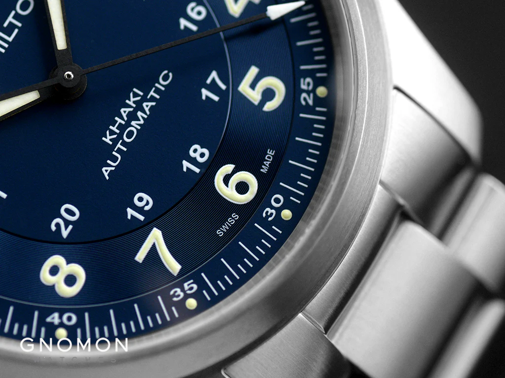 Khaki Field Titanium Auto 38 Blue - Bracelet Ref. H70205140 - Image 3