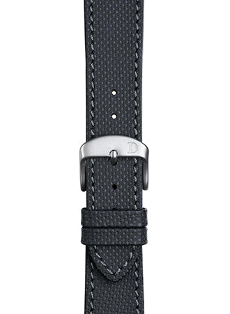 Louis Anthracite Leather Strap