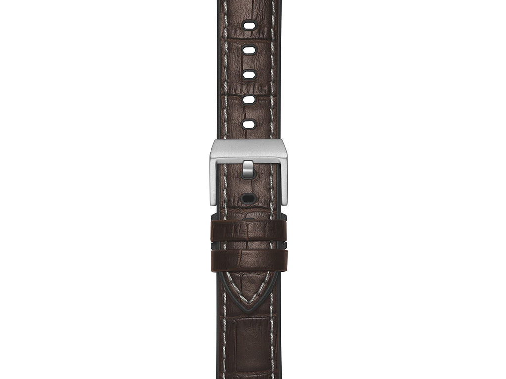 "Max Sport" Leather Rubber Strap Brown - Image 2