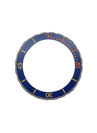 Maya Mk III Blue with Orange Marking Ceramic Bezel