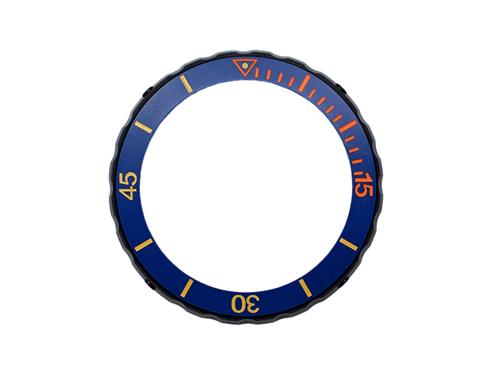 Maya Mk III Blue with Orange Marking Ceramic Bezel - Image 3