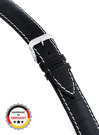 New Orleans - Black - Alligator Grained