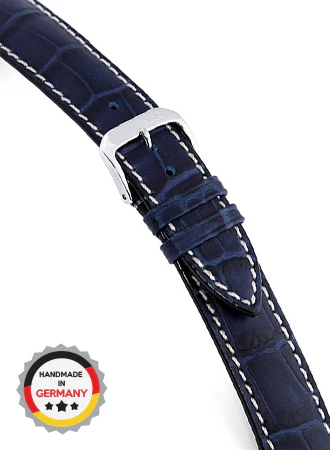 New Orleans - Navy - Alligator Grained