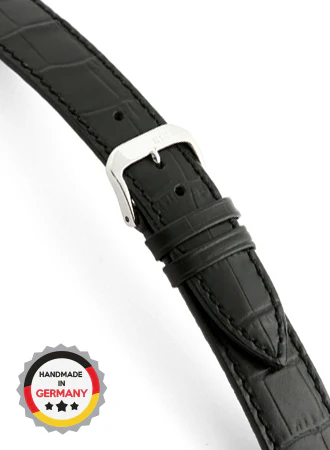 Orlando - Black - Alligator Grained