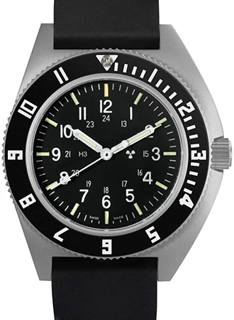 Pilotâs Navigator Stainless Steel Sterile Dial - 3-Piece Rubber Strap Kit Ref. WW194001SS-0830