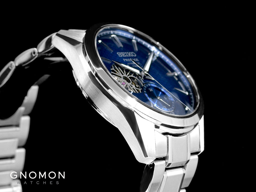 Presage Automatic Sharp Edged Open-Heart Aitetsu Blue Ref. SARJ003 - Image 8